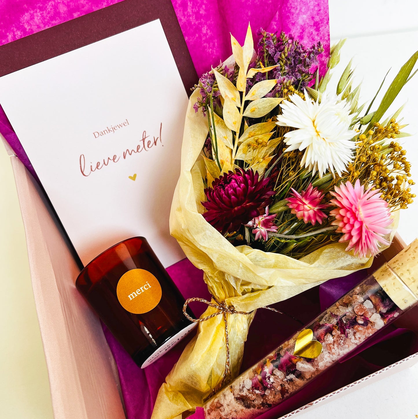 Cadeaubox 'Dankjewel lieve meter'