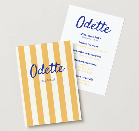 DIY geboortekaartje – Odette